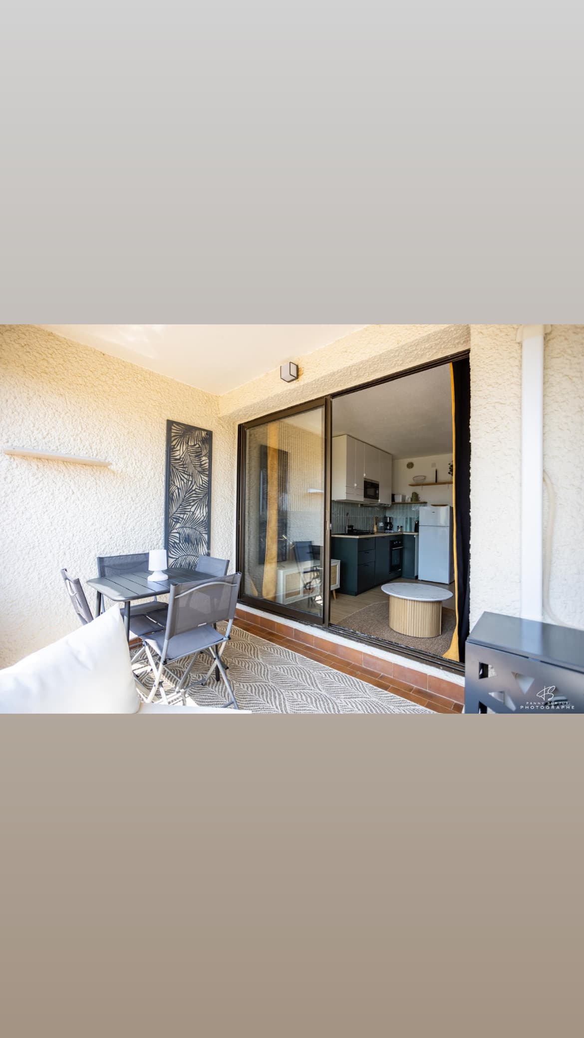 Balcon du Duplex T2 vu depuis l'extérieur